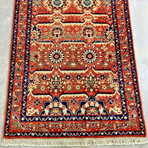 Persian Style Hand Knotted Wool Polyester Area Rug Rectangle Medallion Pattern <b>Red</b> Blue Cream Living Room Decor - Product Image 1