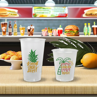 Gobelet en plastique PP jetable personnalisé de 24 oz, à paroi simple, pour boissons gazeuses à emporter, qualité alimentaire, logo personnalisé, marque Starlight