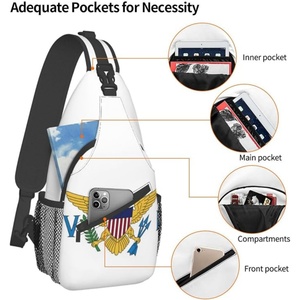 Sac de poitrine avec drapeau des îles vierges américaines, sac à dos à bandoulière, grand sac de <span class=keywords><strong>voyage</strong></span>, sac à dos de randonnée, sac à bandoulière pour hommes et femmes, cadeau personnalisé - Product Image 3