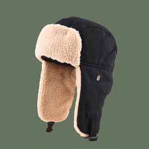 Chapeau d'aviateur en coton thermique pour homme et femme avec cache-oreilles pour les sports d'hiver, la conduite automobile et la moto - Product Image 4