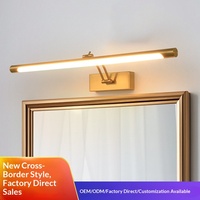 Lampe LED murale pliable et extensible en fer pour maquillage, idéale pour coiffeuse, armoire de salle de bain et bureau