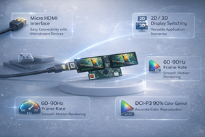 0,49-Zoll Binokulares Silizium-basiertes OLED-Display-Modul mit Micro-HDMI-Schnittstelle für VR/AR-Anwendungen - Product Image 3
