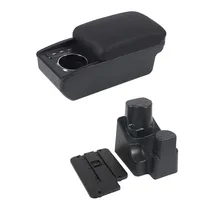Vtear pour Chevrolet SPIN 2012-2026 Boîte d'accoudoir en ABS et cuir PU, porte-gobelet avant USB, rangement multi-compartiments, pièces de rechange pour voiture