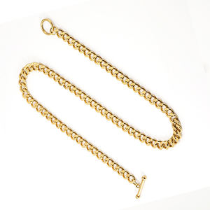 CHENG JEWELERS Bijoux fantaisie Bracelets pour hommes en acier inoxydable de 10 mm avec fermoir OT Plaqué <span class=keywords><strong>or</strong></span> <span class=keywords><strong>18</strong></span> <span class=keywords><strong>carats</strong></span> - Product Image 5