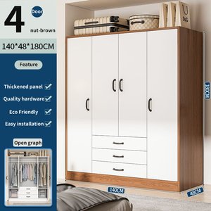 Armario de dormitorio de diseño <span class=keywords><strong>interior</strong></span> moderno, fácil instalación de armario de almacenamiento de madera - Product Image 2