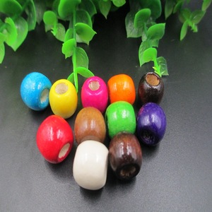Colorful <b>Large</b> Hole Wooden <b>Beads</b> MZ003 For Children Diy Jewelry Making Wholesale - Product Image 1