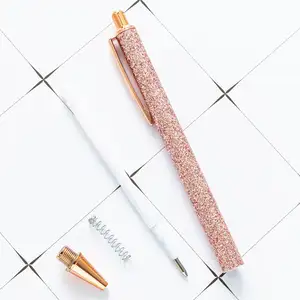 Stylo à bille de presse rétractable mignon, stylos à bille fleur
