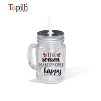 Topjlh Vente en gros de tasses en verre transparent personnalisées de 430 ml, impression de logo photo personnalisée en vrac