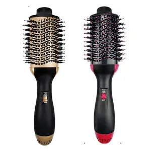 Custom Gold Pink Red Color 1000w One Step Hair Dryer And Styler Volumizer Hot Air Hair Straightener Blowout Brush