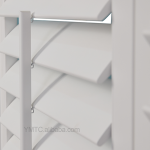 Obturateur intérieur en bois arqué de haute qualité 89mm Design moderne persienne <span class=keywords><strong>lame</strong></span> fenêtre Plantation volets ouverture horizontale - Product Image 4