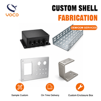 Fabrication de tôles en acier au carbone OEM, découpe laser, peinture en poudre, soudage pour supports de panneaux de commande électroniques