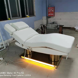 เตียงต่อขนตาไฟฟ้า 3 มอเตอร์ ยี่ห้อ Kisen Luxury Beauty Salon Equipment พร้อมไฟ LED สำหรับร้านเสริมสวยและนวดหน้า - Product Image 2