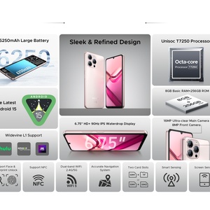 Teléfono Inteligente Doogee con Cámara de 8+16MP, Android 15, NFC, Google Play, Batería de 6250mAh, Pantalla de 6.75 Pulgadas, 8+256GB, Doble 4G, Modelo Note 58 Pro - Product Image 5