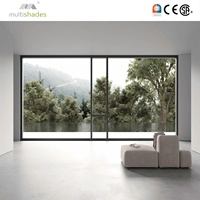 Finestra a Battente in Alluminio Multishades NFRC Minimalista con Telaio Ultra Sottile, Triplo Vetro Insonorizzato Low-E per Progetti Residenziali
