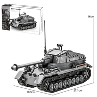 Wange 4516 Dicker Max Tank : Ensemble de Blocs de Construction Éducatifs pour Enfants, Modèle d'Équipement à Assembler, Collection de Jouets en Gros