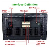 Radio Mobil Android Universal Full HD 2DIN 9-10 Inch Double Din dengan GPS Amplifier RGB-Car untuk Head Unit Player