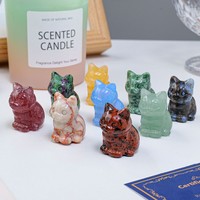 DIY Jaune Fluorite lion Reiki Guérison Gemme Cristal Statue Canard Ornement Animal Figurine Pierre Spirituelle pour Bureau à Domicile