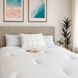 Couette ultra-douce au toucher nuageux - Couette rafraîchissante tricotée - Couette alternative au duvet - Fabriquée en usine certifiée Oeko-Tex - Product Image 2