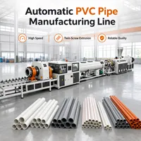 Línea de Producción de Tuberías de PVC con Control Digital Inteligente, Línea de Extrusión de Tuberías de PVC, Línea de Extrusión de Tuberías para Transporte de Agua a Baja Presión