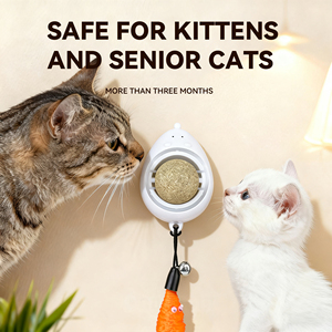 ของเล่นแมวแบบลูกบอลติดผนัง กลิ่นแคทนิป สำหรับลูกแมว รูปทรงหนู  บรรจุภัณฑ์พิมพ์โลโก้ได้  ของเล่นน่ารักสำหรับแมว ช่วยให้เคี้ยวเล่น ลิ้นเล่น ผ่อนคลาย - Product Image 3