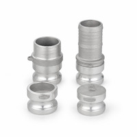 Raccord de tuyau Camlock en aluminium avec bouchon anti-poussière et chaîne DN50 DN65 à connexion rapide pour la lutte contre l'incendie
