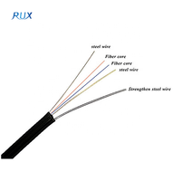 Kabel Drop serat optik FTTH FTTP 1CORE G657A dari Tiongkok Shenzhen Rux