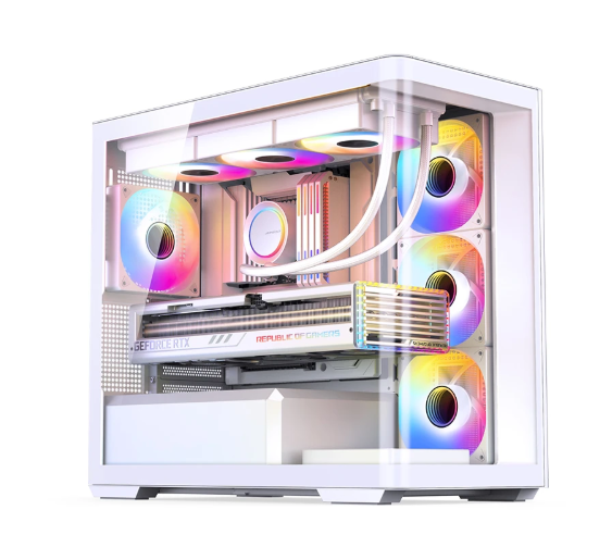 D300 PC Case Aluminium and Mesh Chassis with Cooling Fan for Gaming Computers USB Front Port SPCC and Metal Material