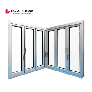 Phong cách Mỹ sản xuất nhôm cửa hàng điện dọc trượt bi-gấp lên <span class=keywords><strong>Windows</strong></span> - Product Image 6