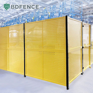 Clôture modulaire en métal perforé, résistante à la rouille, barrière haute résistance pour les zones logistiques et de production, toutes clôtures perforées - Product Image 4