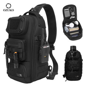 OZUKO 9912 Bolsa Sling Esportiva Urbana Multifuncional Masculina Grande Capacidade Impermeável Bolsa de Ombro para Fitness e Negócios - Product Image 1
