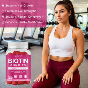 Gomitas de Biotina con Etiqueta Personalizada, <span class=keywords><strong>500</strong></span> <span class=keywords><strong>MCG</strong></span> de Biotina con Aceite de Coco Puro, Apoya la Salud del Cabello, la Piel y las Uñas, 60 Unidades - Product Image 5
