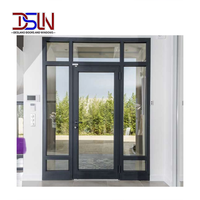 Porte d'entrée personnalisée à double pivot Porte de sécurité en aluminium avec design insonorisé pour propriétés résidentielles