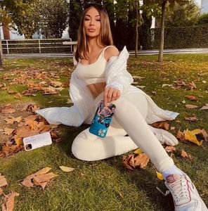 <span class=keywords><strong>Collezione</strong></span> di Colori Tan Più Popolari, Leggings Sportivi Aderenti in Jersey a Coste, Leggings da Palestra Senza Cuciture per Donne - Product Image 6