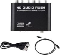 Decodificador de Audio DTS Dolby / AC-3 de 5.1 Canales, Conversión de Fibra Óptica Digital / Coaxial a Analógico RCA Lotus Head