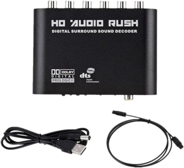 5.1 Channel DTS Dolby / AC-3 Audio Decoder Digital Optical Fiber / Coaxial Conversion Analog RCA Lotus Head