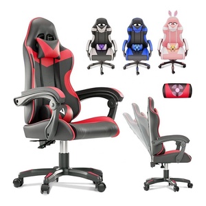 Sillas <span class=keywords><strong>Gamer</strong></span> Ergonómicas Rosadas <span class=keywords><strong>y</strong></span> Lindas de Fábrica Directa, Sillas de Juego Negras con Respaldo Alto para PS5, PC, Computadora, Juegos de Carreras - Product Image 3