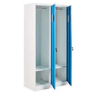 <span class=keywords><strong>Casier</strong></span> en acier à 2 portes, rangement moderne en métal pour salle de sport et école, 2 compartiments - Product Image 5