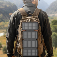 Chargeur solaire BLAVOR Power Bank PD 18W à charge rapide 20000mAh avec 4 panneaux pliables, étanche, antichoc, anti-poussière, USB-C portable