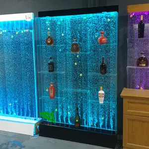 Toptan led ışıkları vitrin-Modern led ışık su kabarcığı duvar akrilik ekran vitrin