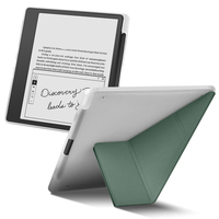 Étui de protection personnalisé en cuir PU et acrylique transparent, support déformable pour liseuse Kindle Scribe 10,2 pouces 2024 avec porte-stylo