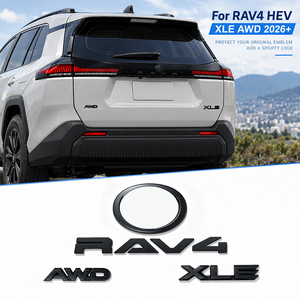 4 件套免费送货遮光贴花汽车标志徽章套装后尾箱贴花适用于 2026+ RAV4 HEV XLE AWD RAV4 标志 - Product Image 1
