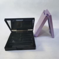 Contenants de rangement pour maquillage en plastique carrés compacts OEM, palette de fards à paupières 4 couleurs, emballage cosmétique pour maquillage