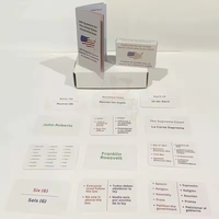 Enfants formant des cartes Flash de test d'éducation civique américaine ensemble combiné carte de guide d'étude de naturalisation avec 100 questions et réponses sur l'éducation civique américaine