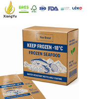 Boîte en carton ondulé laminé sur mesure, carton à fentes standard, emballage résistant à l'eau pour la conservation et le transport des fruits de mer congelés