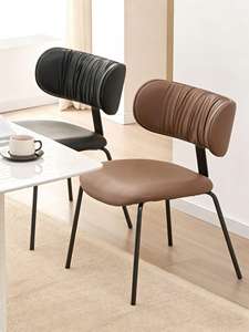 घर के फर्नीचर के लिए बैकरेस्ट के साथ हल्के लक्जरी आधुनिक कॉम्पैक्ट डाइनिंग चेयर - Product Image 5