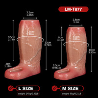 Préservatif en silicone Lumeng LM-884 à dents de loup, épaissi, allongé, extra-épais, gaine de pénis artificielle, insertable pour hommes, sexuel et érotique