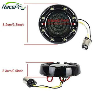 RACEPRO-Feux de Moto avec Faisceau Infini de <span class=keywords><strong>1</strong></span>/4 Pouces, Clignotants Avant et Arrière à LED avec Anneau Lumineux LED pour <span class=keywords><strong>Harley</strong></span> Davidson - Product Image 4