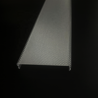 Cache-luminaire linéaire prismatique LED anti-reflet en PC PMMA, diffuseur gaufré pour profil LED, taille personnalisée, fabrication OEM