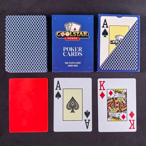 Carte da Poker Coolstar 100% in Plastica 63*88mm Design Jumbo Index Resistenti e Impermeabili per Texas Hold'em, Blackjack e Giochi Domestici - Product Image 1