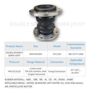 Anneaux de surpression de tiges de liaison de limite, soufflets à Double boule, Joints d'expansion en caoutchouc flexibles - Product Image 6